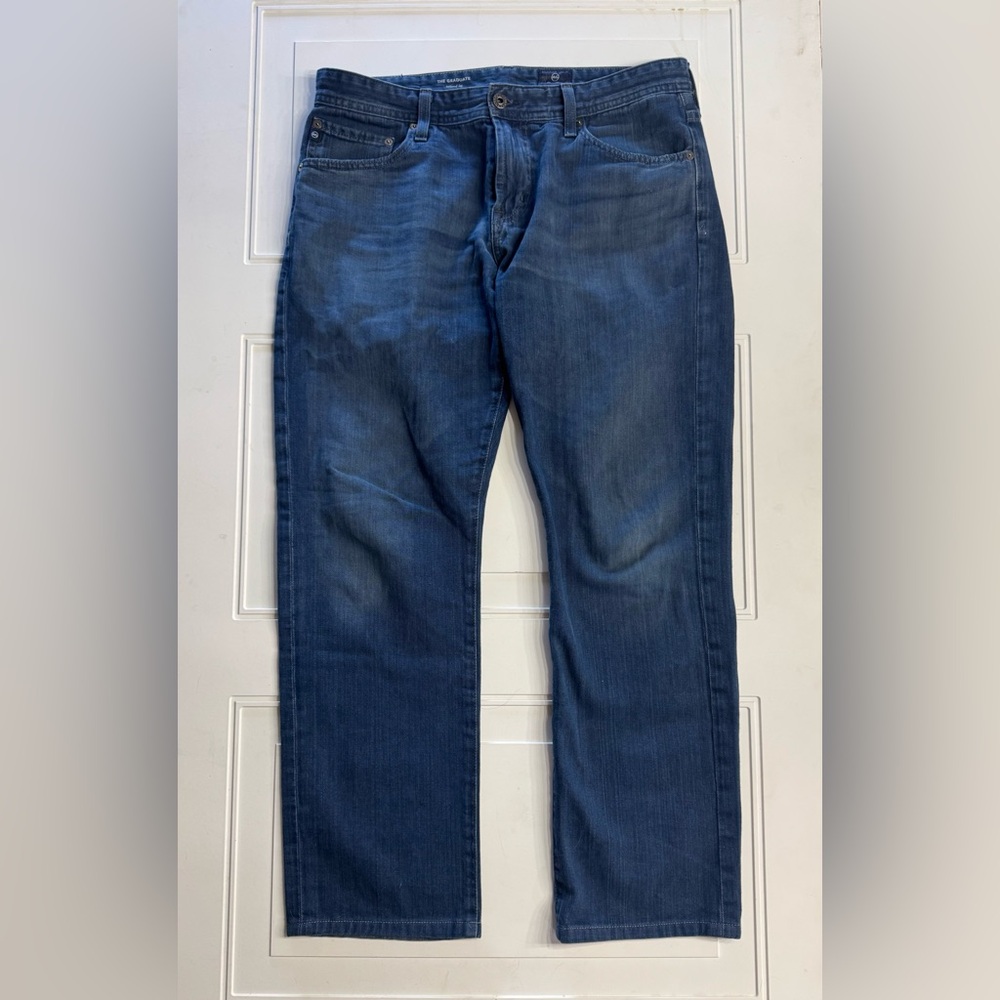 AG Jeans The Graduate Tailored Leg Mens Size 33x34 Blue Adriano Goldschmied